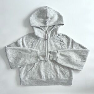 Lululemon Scuba Oversized Half-zip Hoodie in Heathered Core Ultra Light Gray.